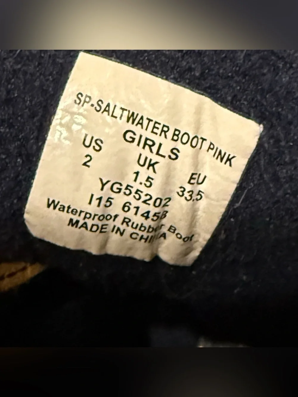SPERRY- Salt Water Pink/Brown Duck Boot Girls 2Y